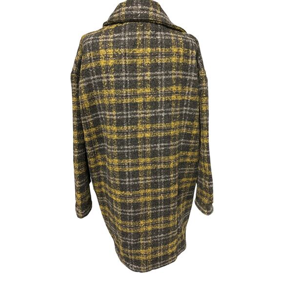 Lumière Coat Jacket Size Medium Gray Plaid Open Front Pockets NWT - Picture 5 of 9